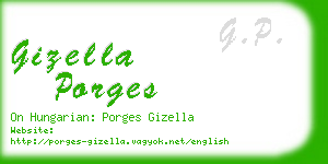 gizella porges business card